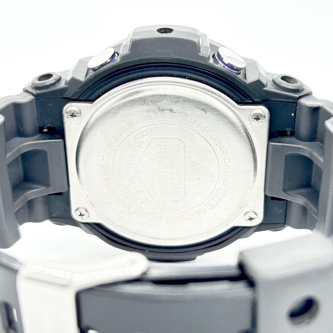 Casio G-Shock GA-200SH Digital Watch Black/Blue, Case 2.2 in, Wrist 8.5 in
