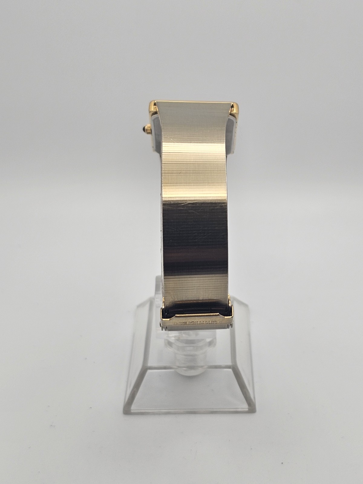 Vintage Rare 1985 Citizen CQ Men Analog Watch 2820-265742 Y Pinstripe Black Dial