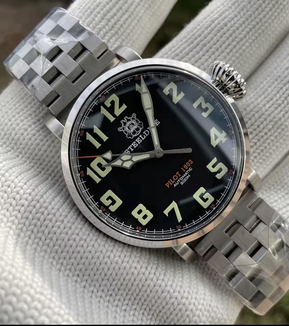 STEELDIVE SD PILOT 46.5mm Dial Automatic Sapphire Crystal NH35