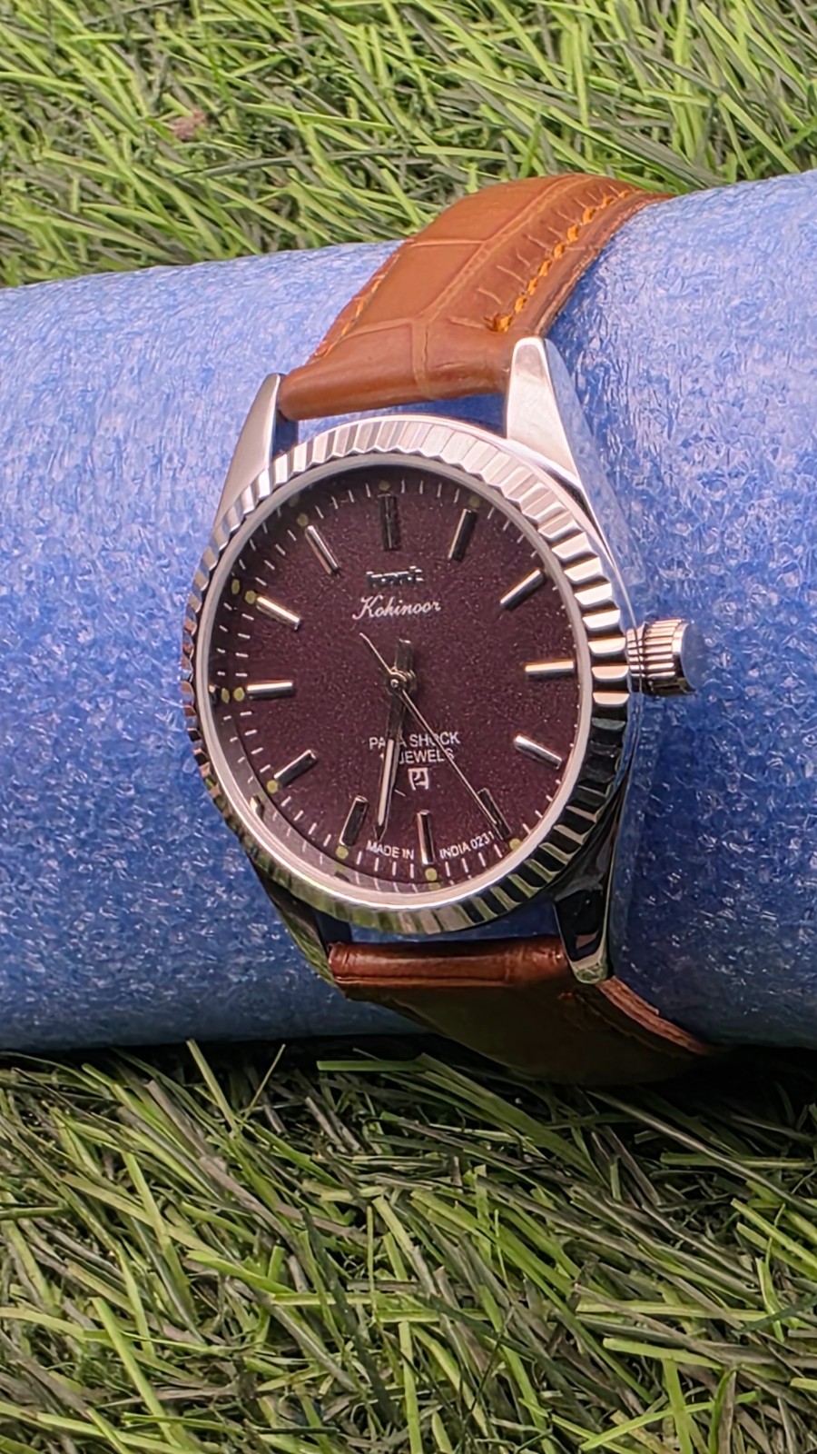 Beautiful Mens HMT Kohinoor Parashock Mechanical Wind 17J Watch