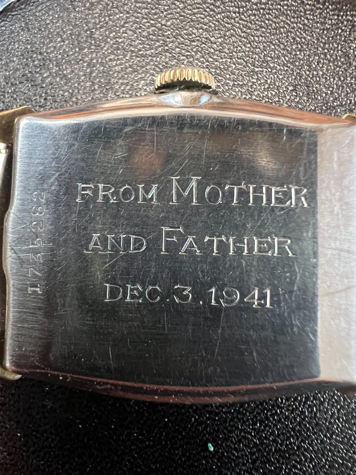 Vintage Bulova Lieutenant, WWII, Inscribed “From Mother and Father Dec 3 1941”