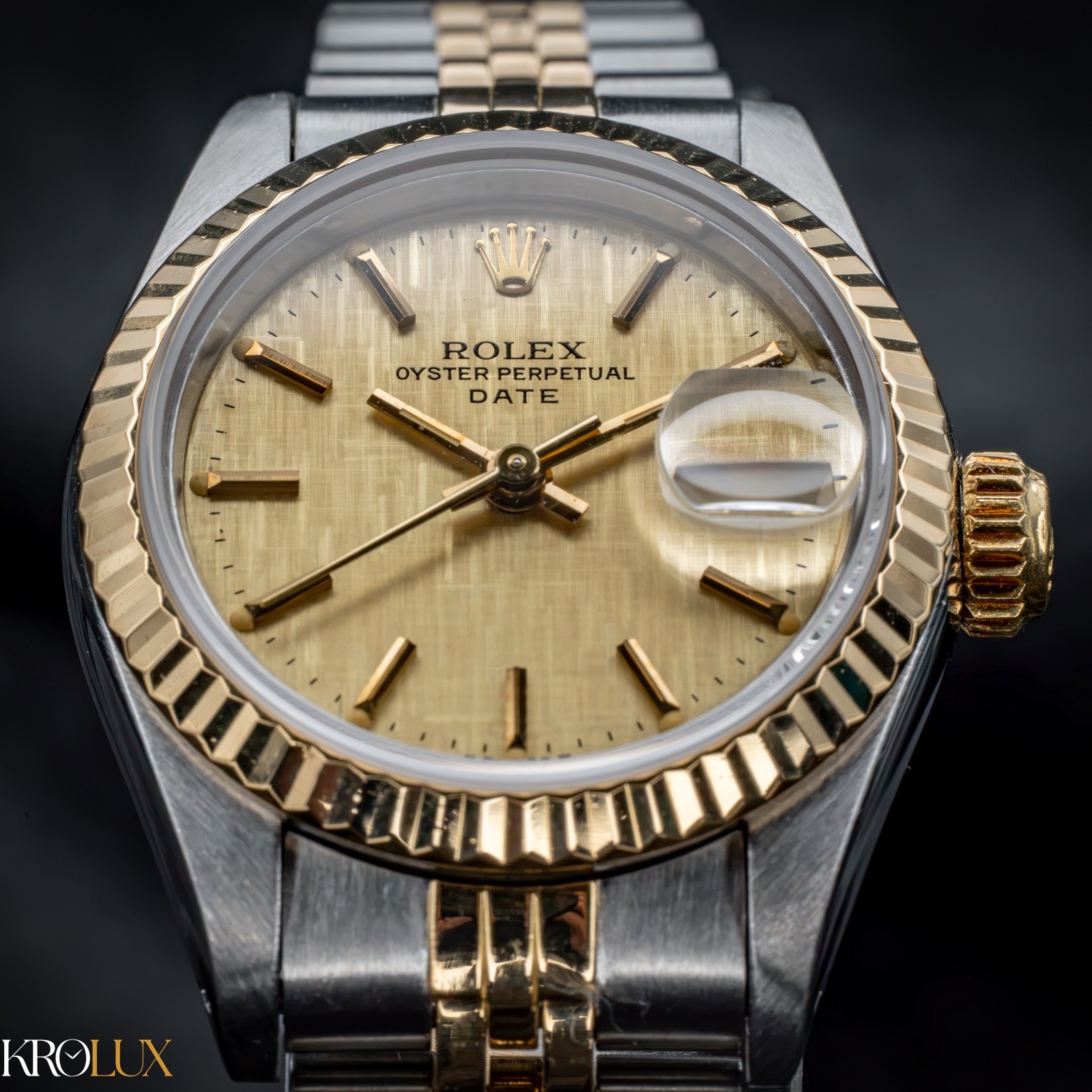 1982 Rolex Lady-Datejust 26mm Two-Tone Linen Dial 69173