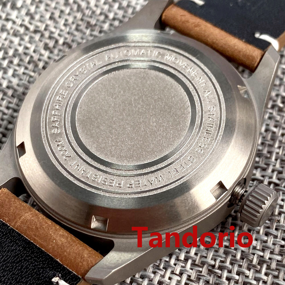 39mm Titanium Pilot Sapphire Glass 20ATM Diver NH35A PT5000 Automatic Men Watch