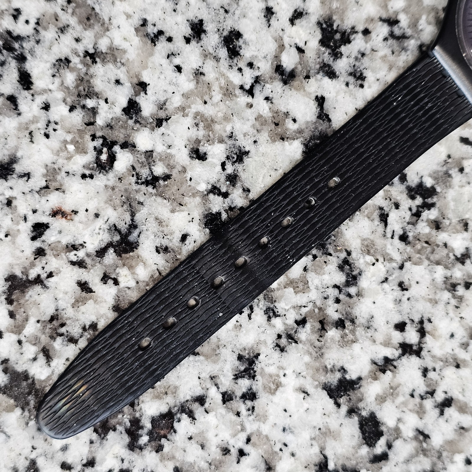 Thin Slim Swatch Quartz Black Silicone Rubber Band Watch 37mm