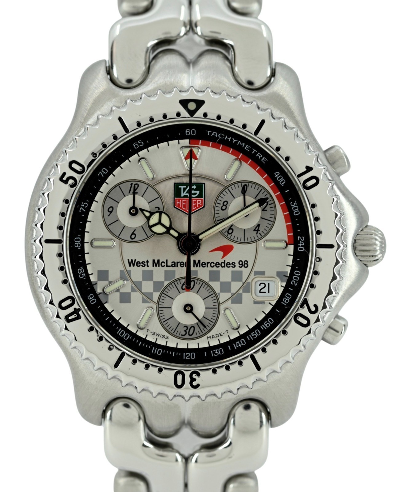 Tag Heuer 38mm Men’s SEL West McLaren Mercedes 98 Limited Edition Watch- CG1117!