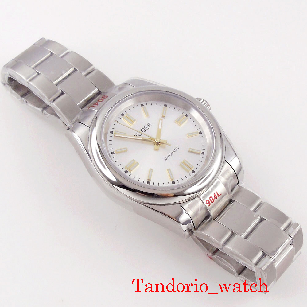 Bliger Polished 36mm/39mm Sapphire Glass NH35 PT5000 Automatic Men Watch Oyster