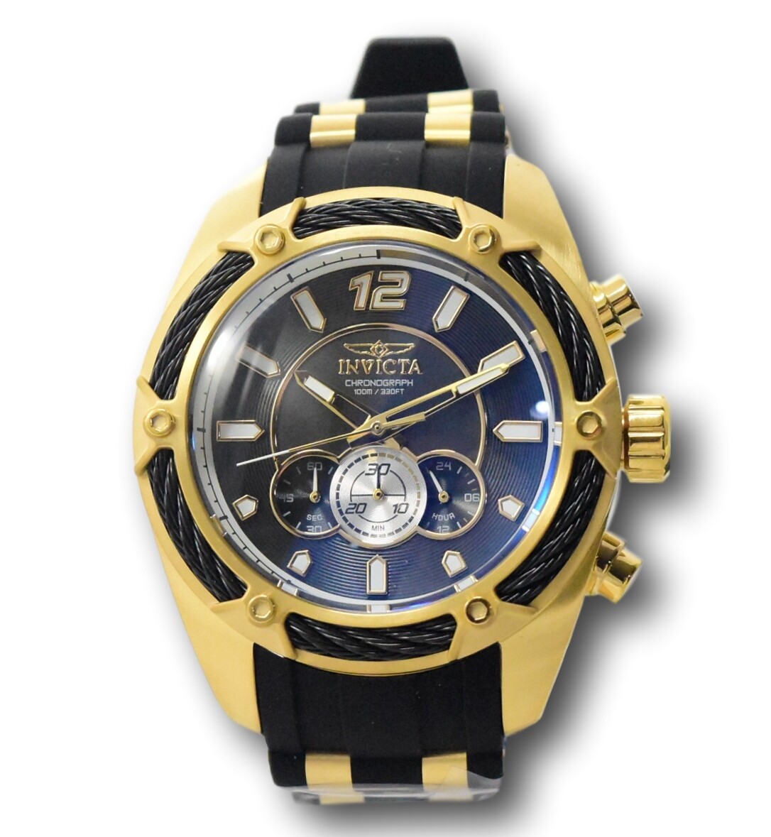 Invicta Bolt Men’s 52mm Black Dial Gold-Tone Miyota Chronograph Movement 31446