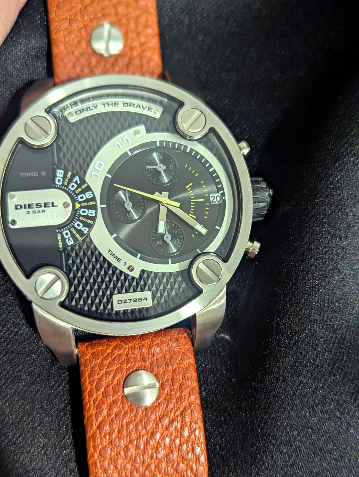 Diesel Only The Brave Men’s Quartz Chronograph Date 30m Brown Leather