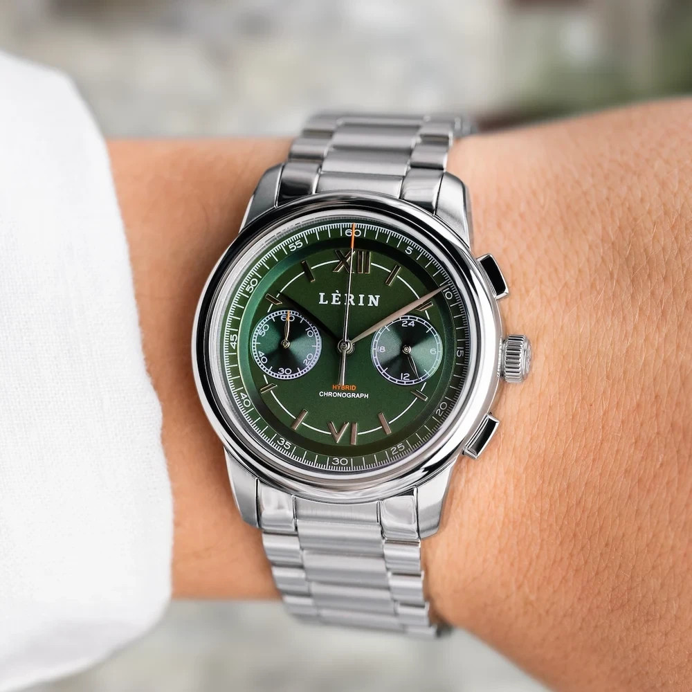 LÈRIN Hybrid Chronograph – Pine Green Steel