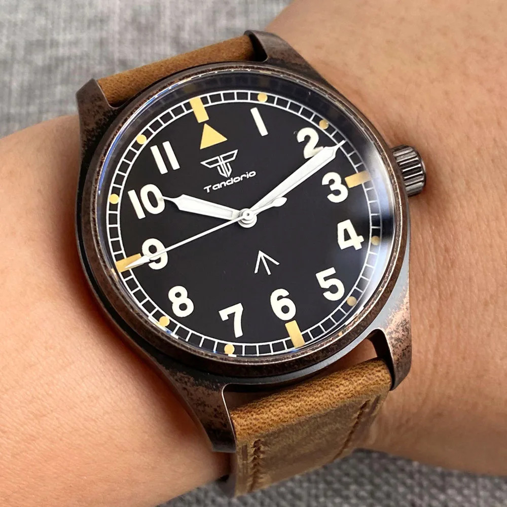 Tandorio 20ATM Pilot Retro Diver Automatic Men Watch For Japan NH35/Miyota 8215