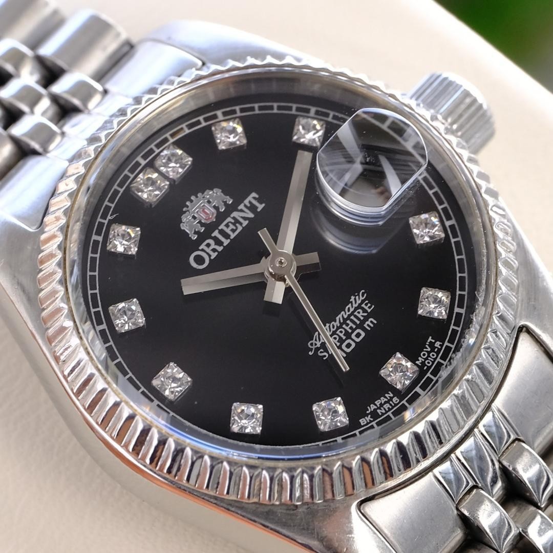 Orient President Daydate Automatic Black Dial Watch 100m