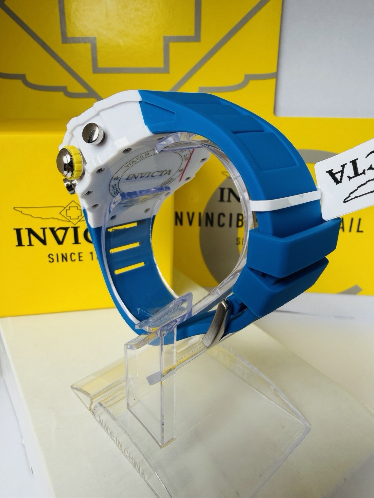 Invicta Racing Vaulthan Men’s 44mm Blue, White, Yellow & Red. Skeleton Dial COOL