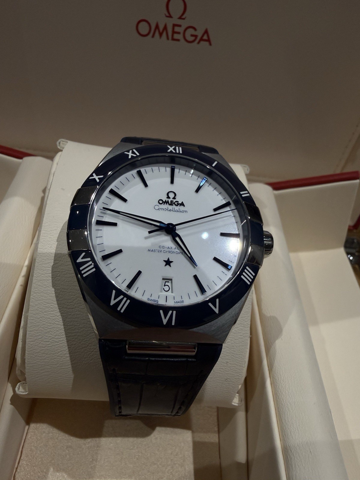 OMEGA Constellation Navy & White 41mm 13133412104001 & Omega Warranty + Bonus