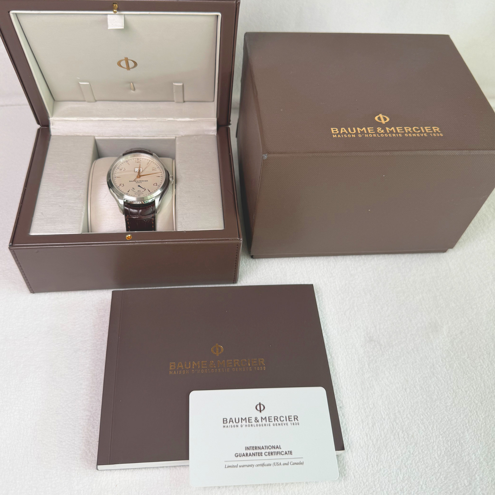 Baume & Mercier Clifton Big Date Power Reserve M0A10205 – Full Set Box & Papers
