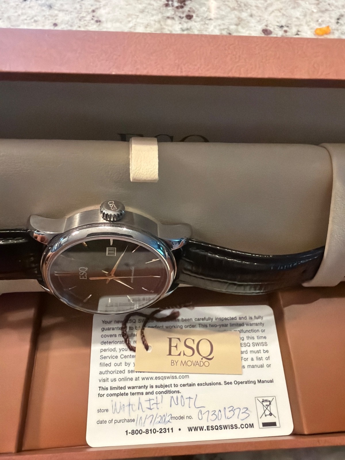 ESQ Movado Mens automatic 07301373 Watch