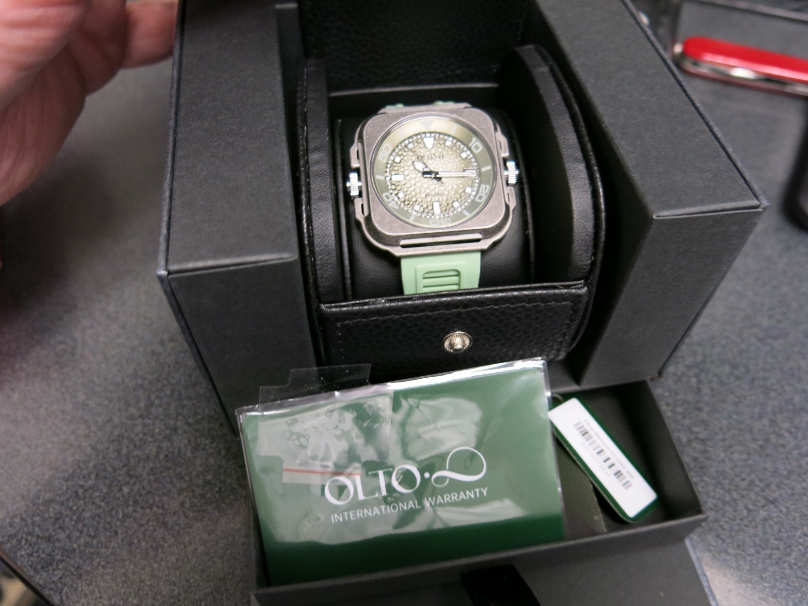 OLTO-8 Coral Steward Diving Automatic Watch Retro Green Men’s Watch Excellent