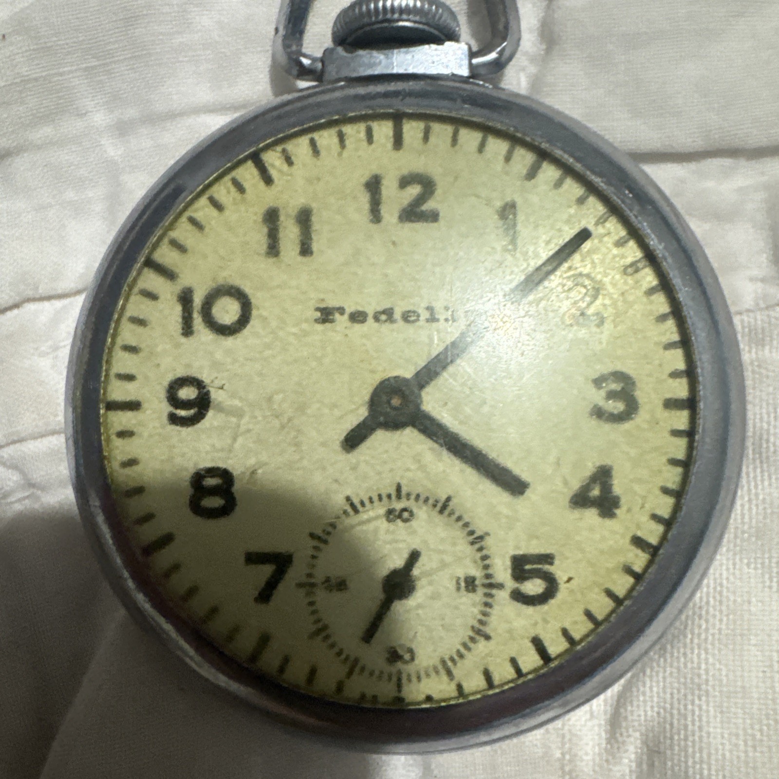 VINTAGE FEDELLA POCKET WATCH MANUAL WIND UP – OFC-13