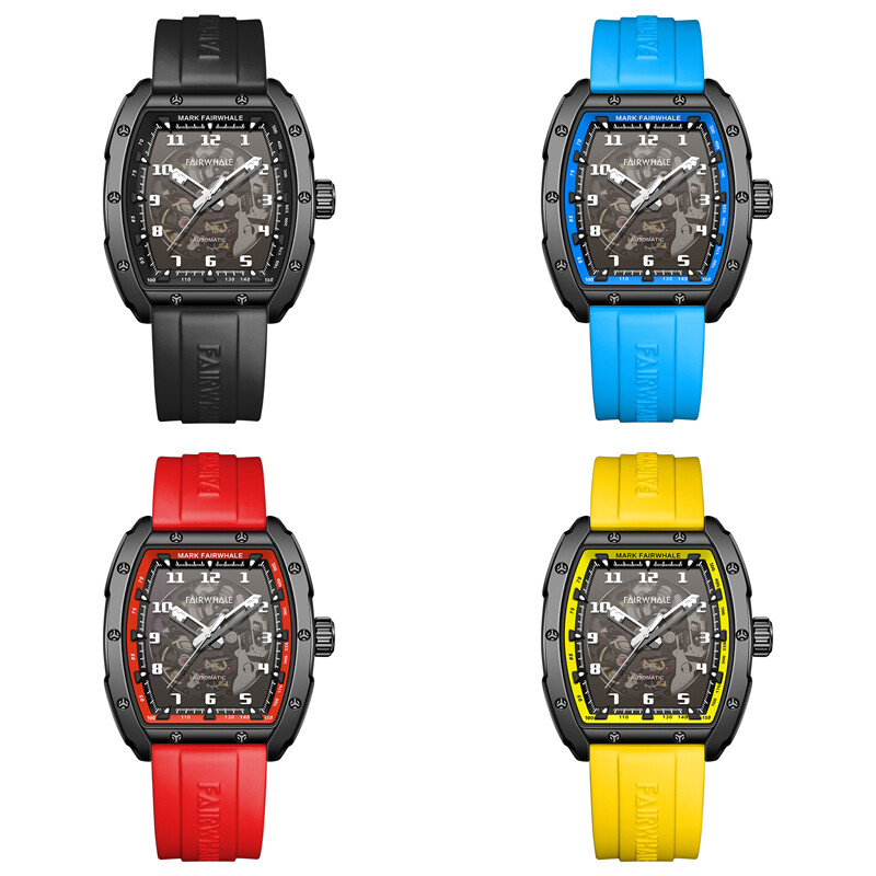 MARK FAIRWHALE Tonneau Barrel Luminous Waterproof Mechanical Automatic Watch