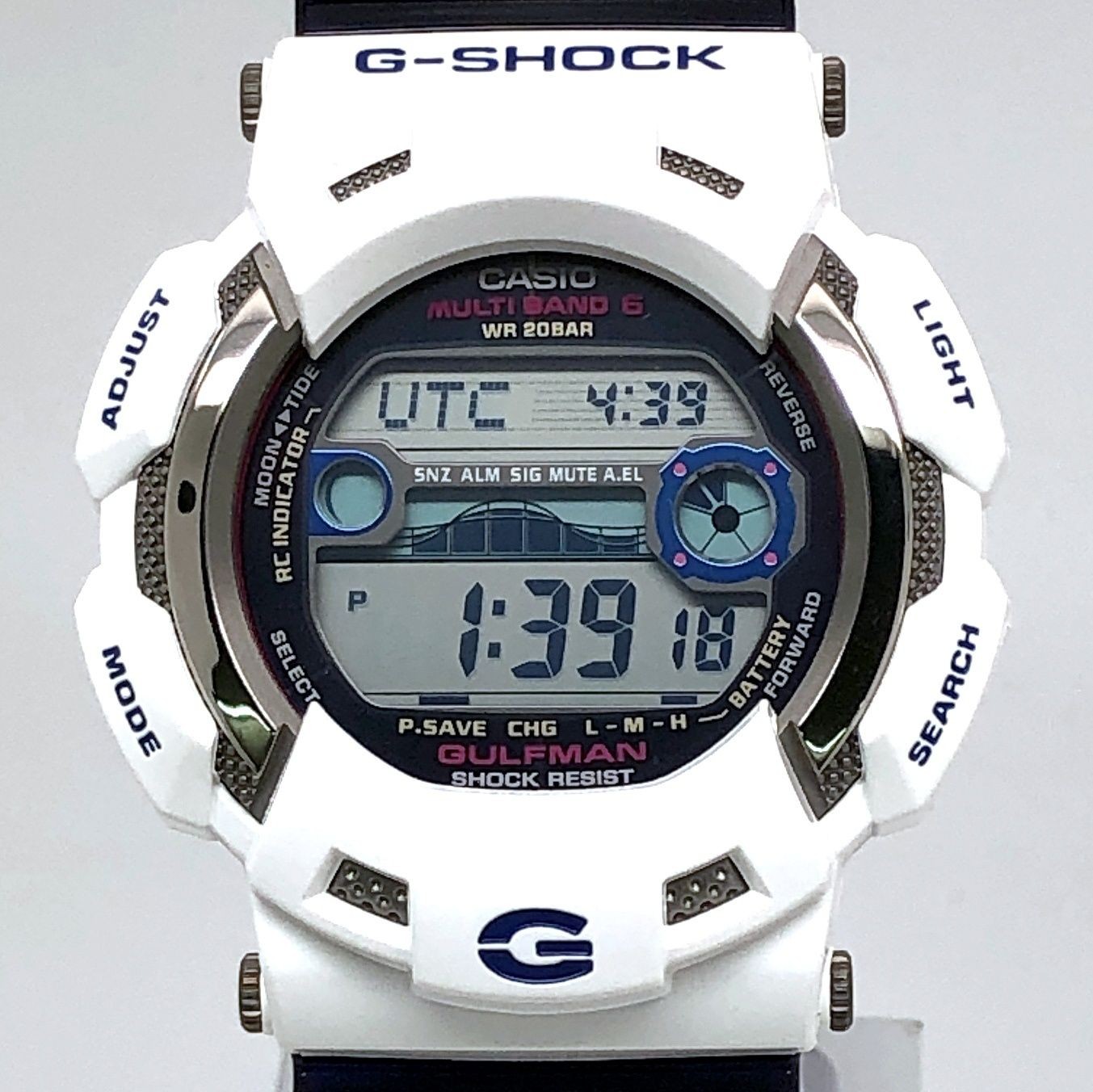 G SHOCK G SHOCK GW 9110K 7 GULFMAN Gulfman Ilkuzhi Radio Solar White Blue Skelet