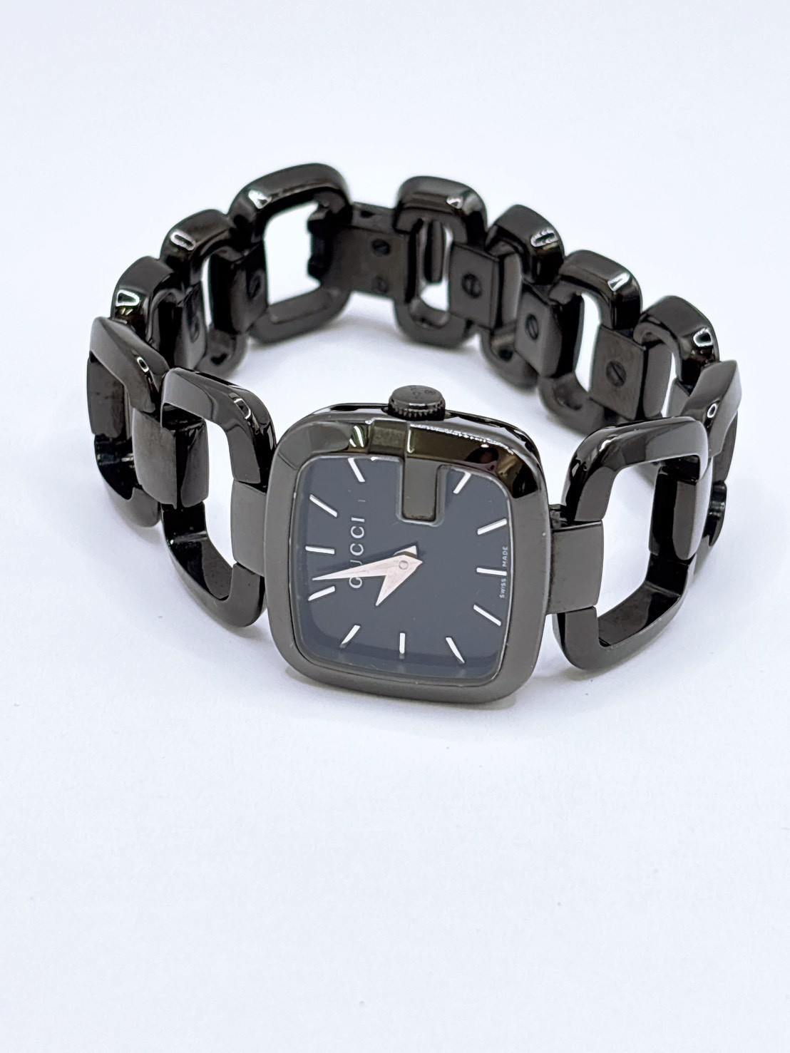 GUCCI 125.5 G Collection Women’s Quartz Watch Black Dial Stainless Steel