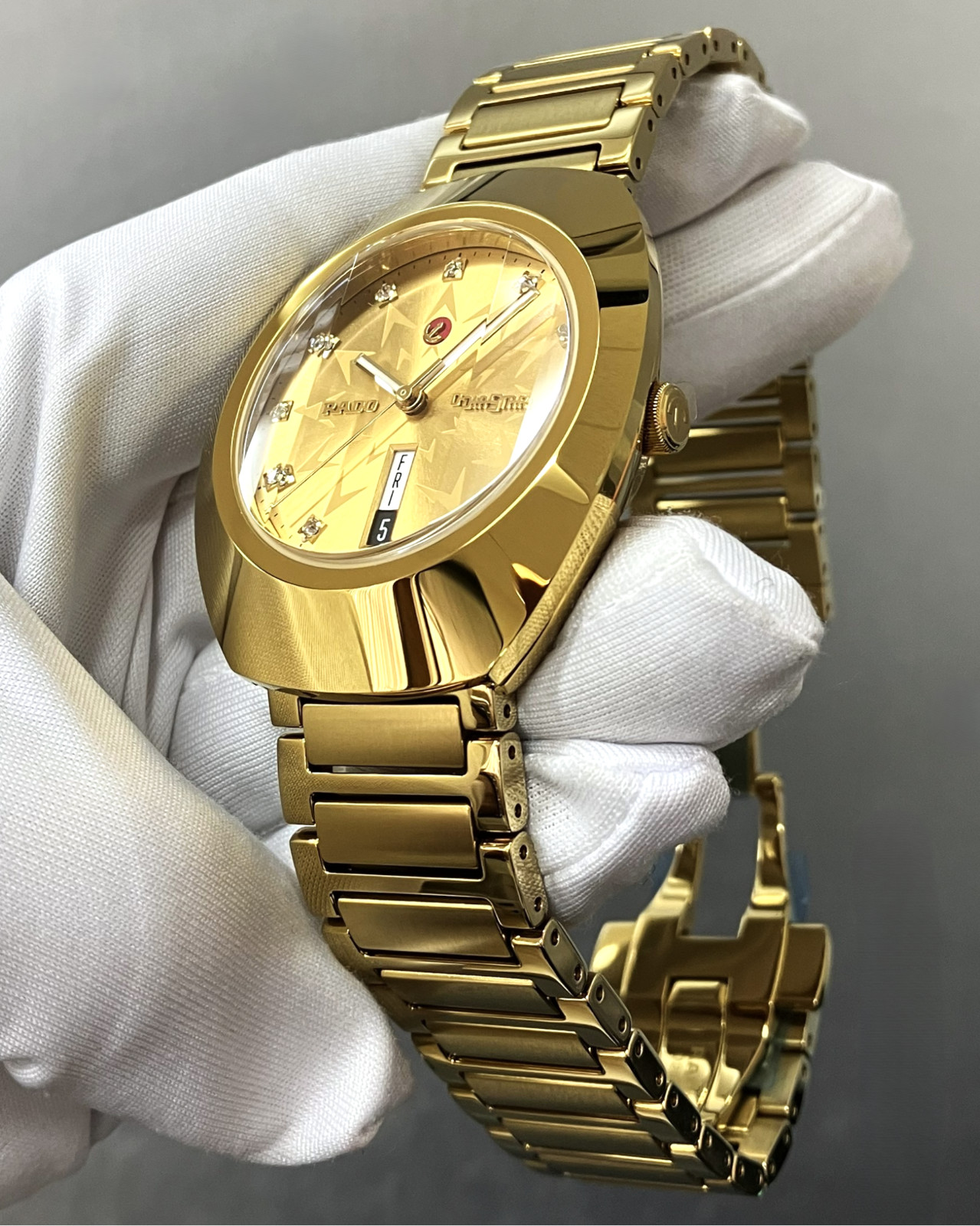 Rado DiaStar Original Automatic 38mm Gold Dial SS Men’s Watch R12161663