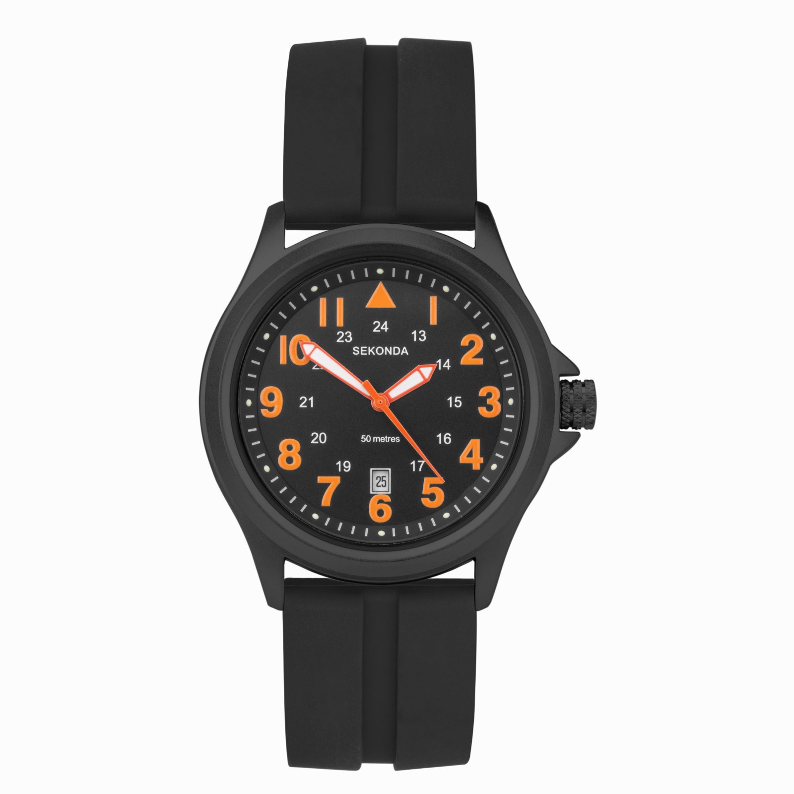 Men’s Sekonda Altitude Pilot Easy Reader Black/Orange Dial 50 Meters Watch 30135