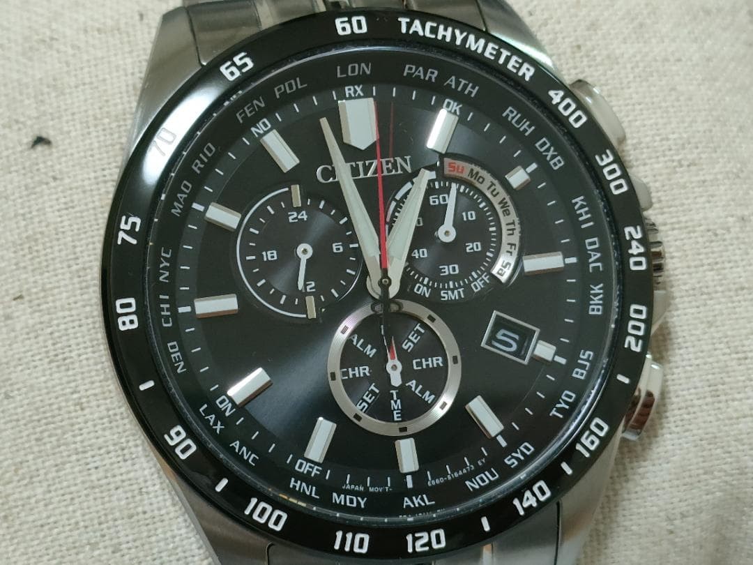 Citizen Eco Drive Radio Watch Chronograph Model CB5874 90E