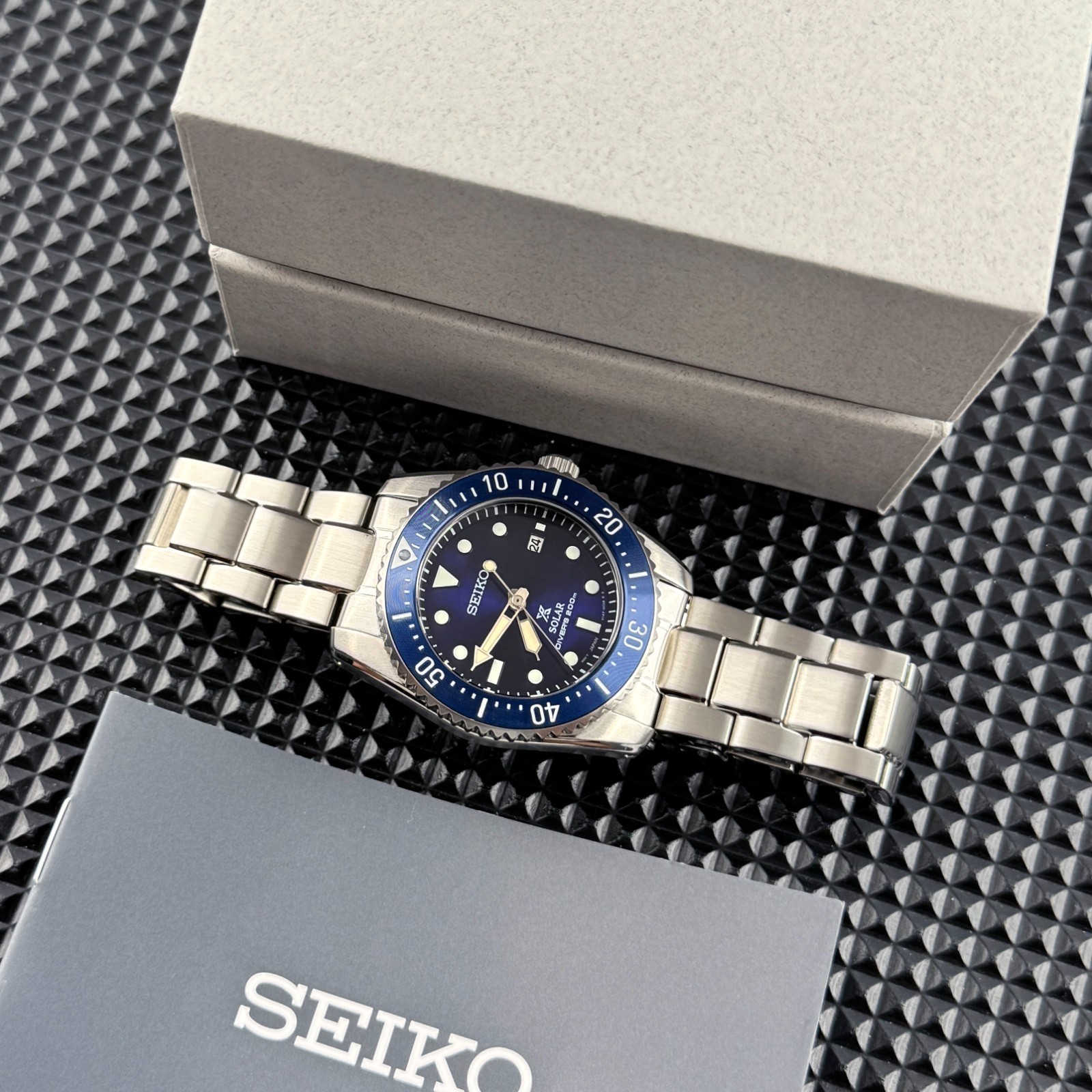 Seiko Prospex Sea Solar Dive Automatic SNE585 Blue Dial Men’s Watch 38.5mm