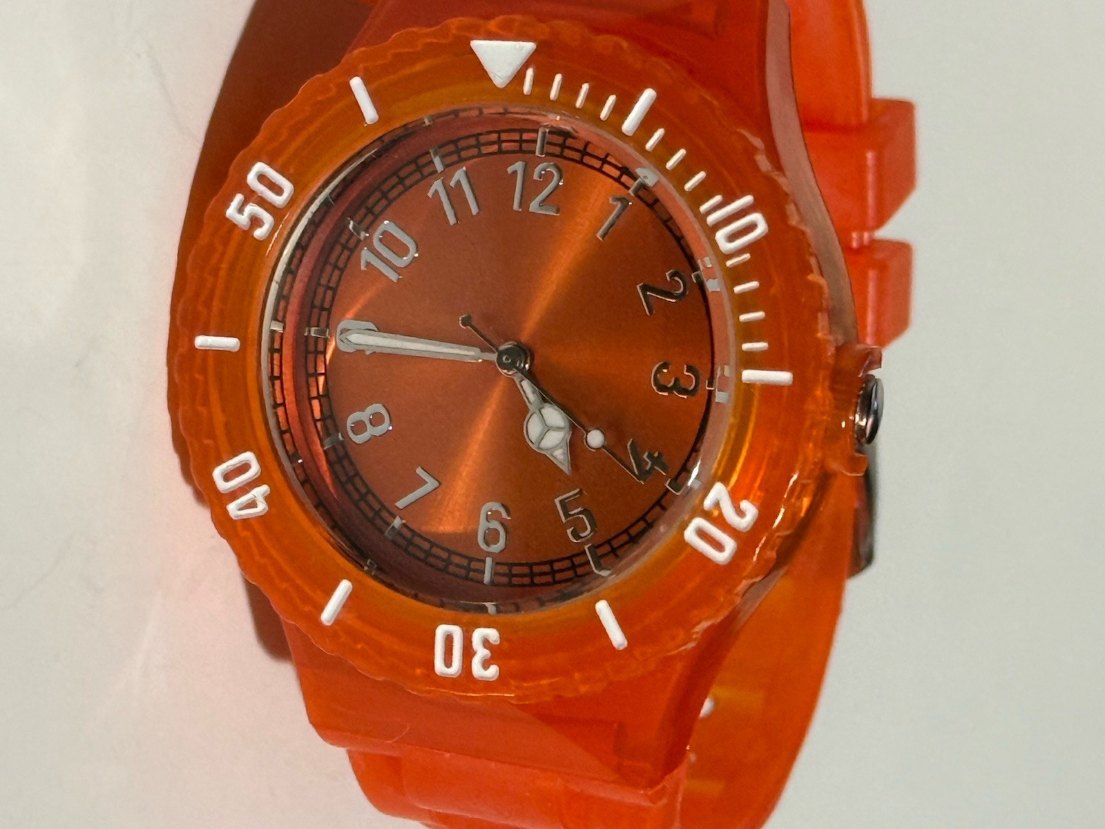 Orange Silicone Wrist Watch