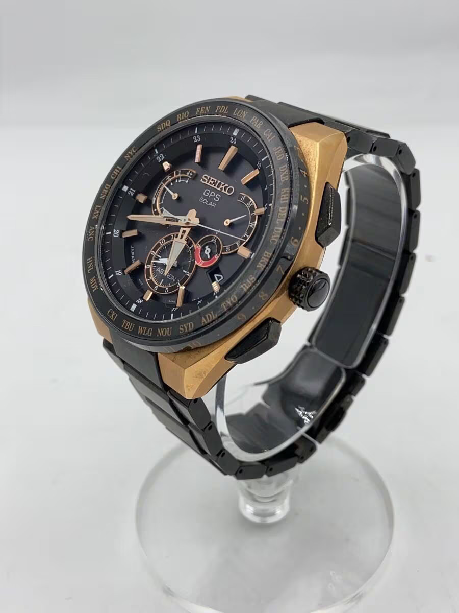 SEIKO Solar Watch Analog Titanium GRY BLK Titanium 8X53 0AV0 2