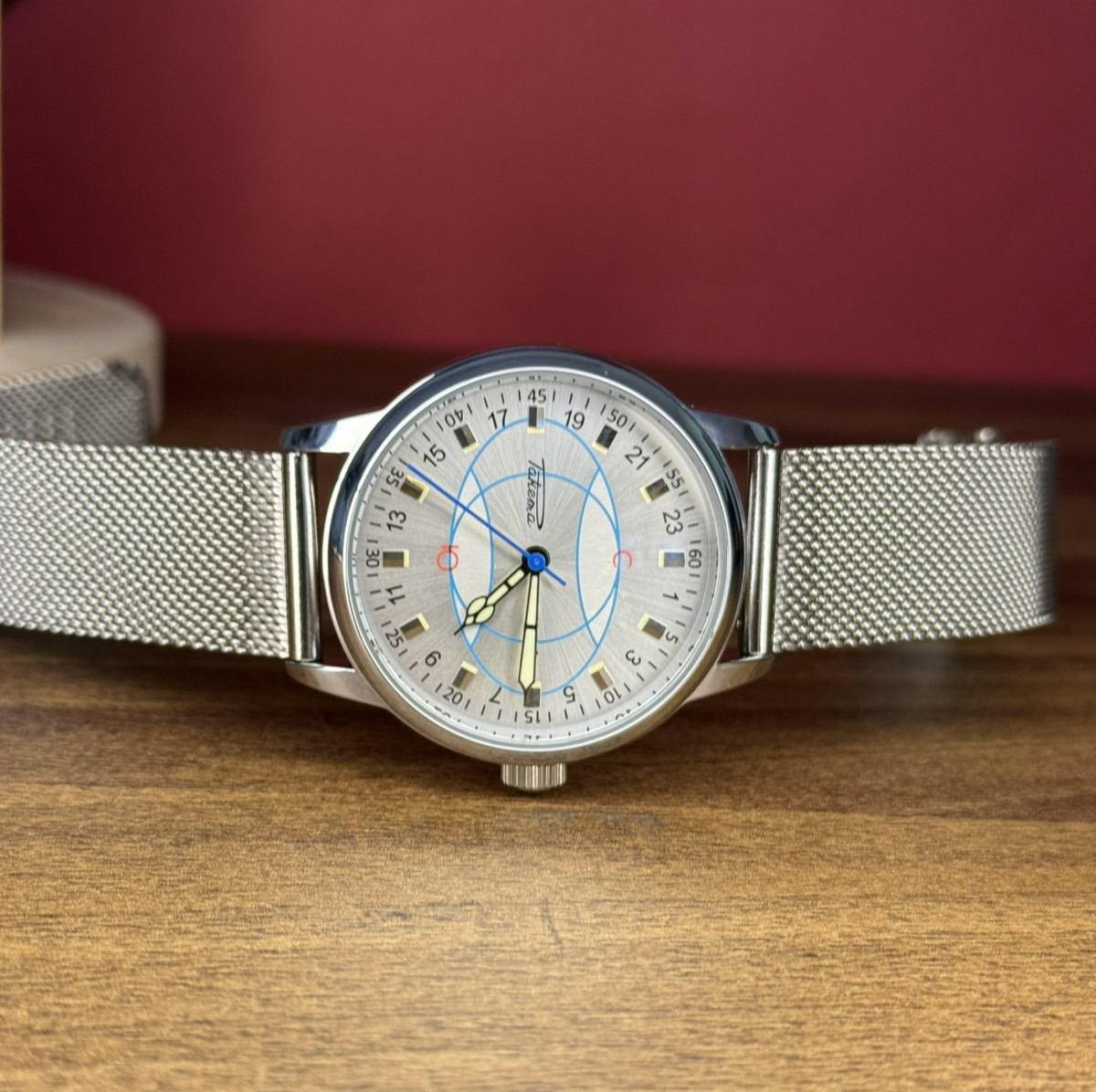 Watch Rakets 24h Mechanical Wrist Polar Men’s Russian Soviet USSR Strap Silver