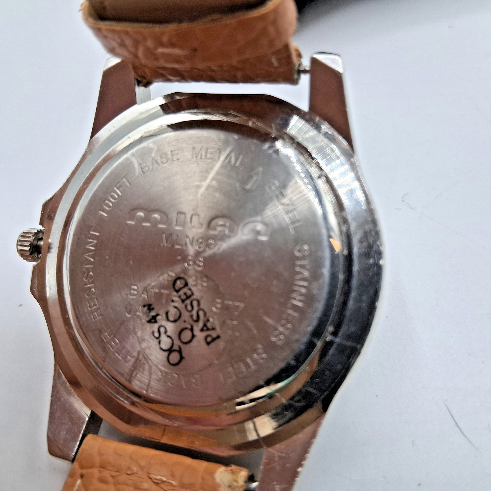 Sinobi Quartz ,Analog ,Watch Light Brown Band. (Men, or Women, or Unsex, )