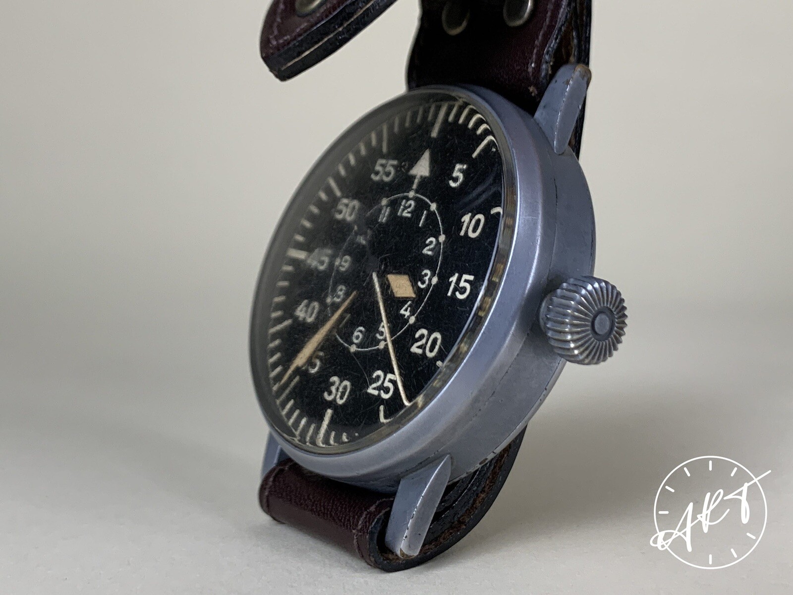 *Rare* UNPOLISHED Vintage 1940s LACO B-UHR WW2 Luftwaffe Pilot Aviator Watch