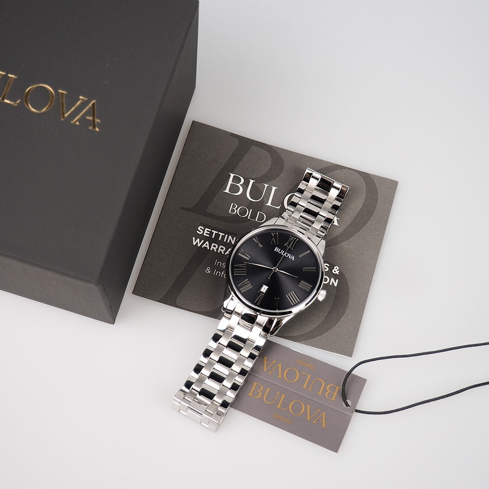 Bulova Classic 96B261 Gray Dial Silver-Tone Stainless Steel Quartz Men’s Watch