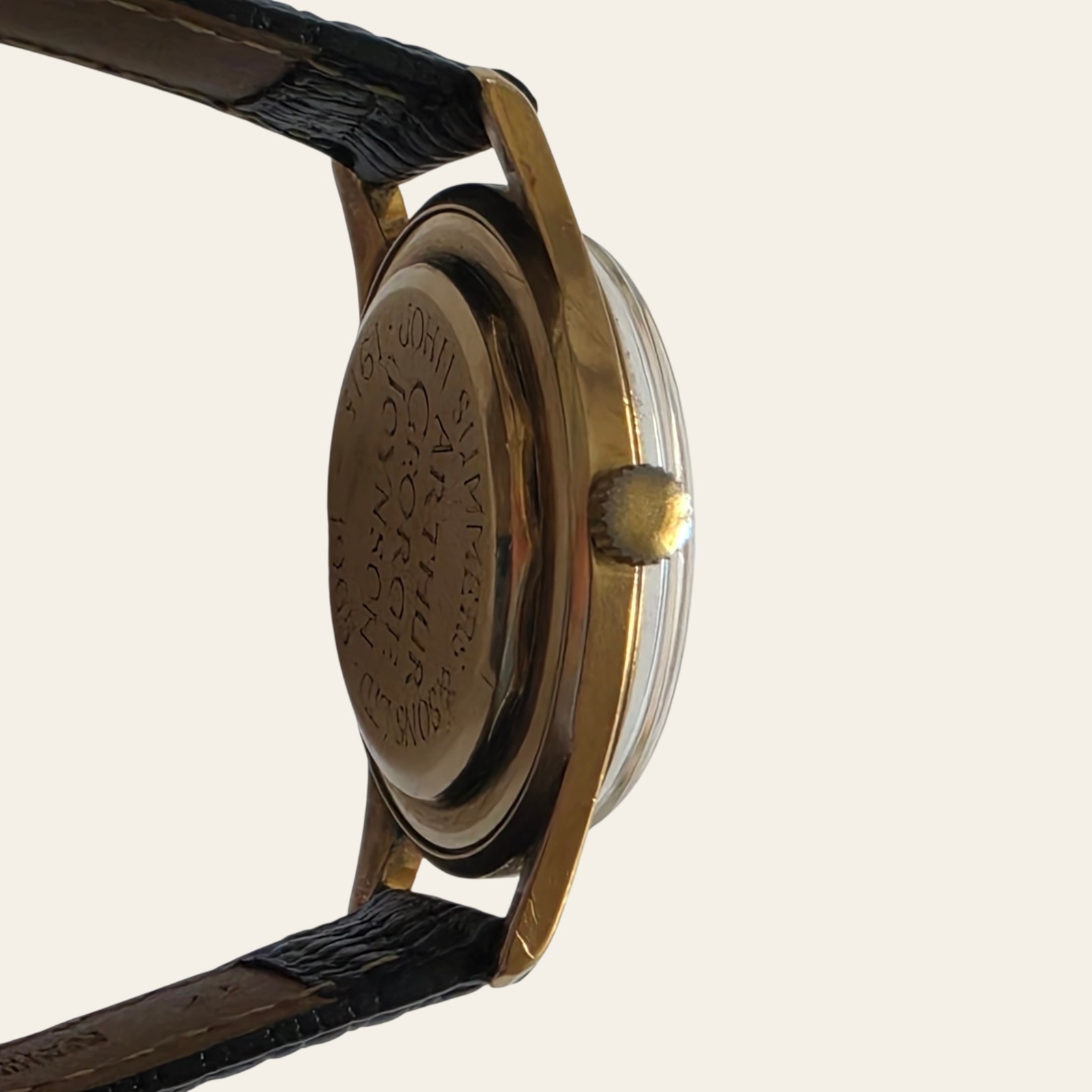 Vintage 9k Solid Gold Jaeger-LeCoultre Asprey Automatic Wristwatch