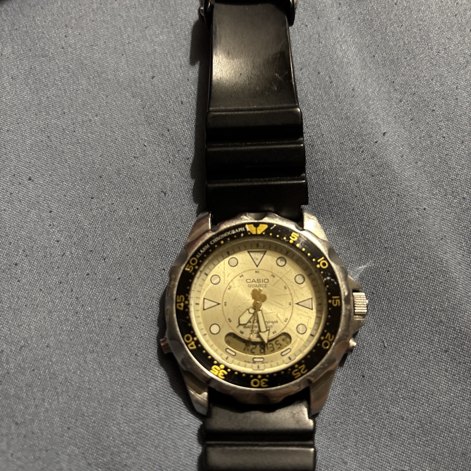 Rare Vintage Casio AD-520 Smiley Mod 388 Ana-digi Watch Arnie Retro Very Nice!!!