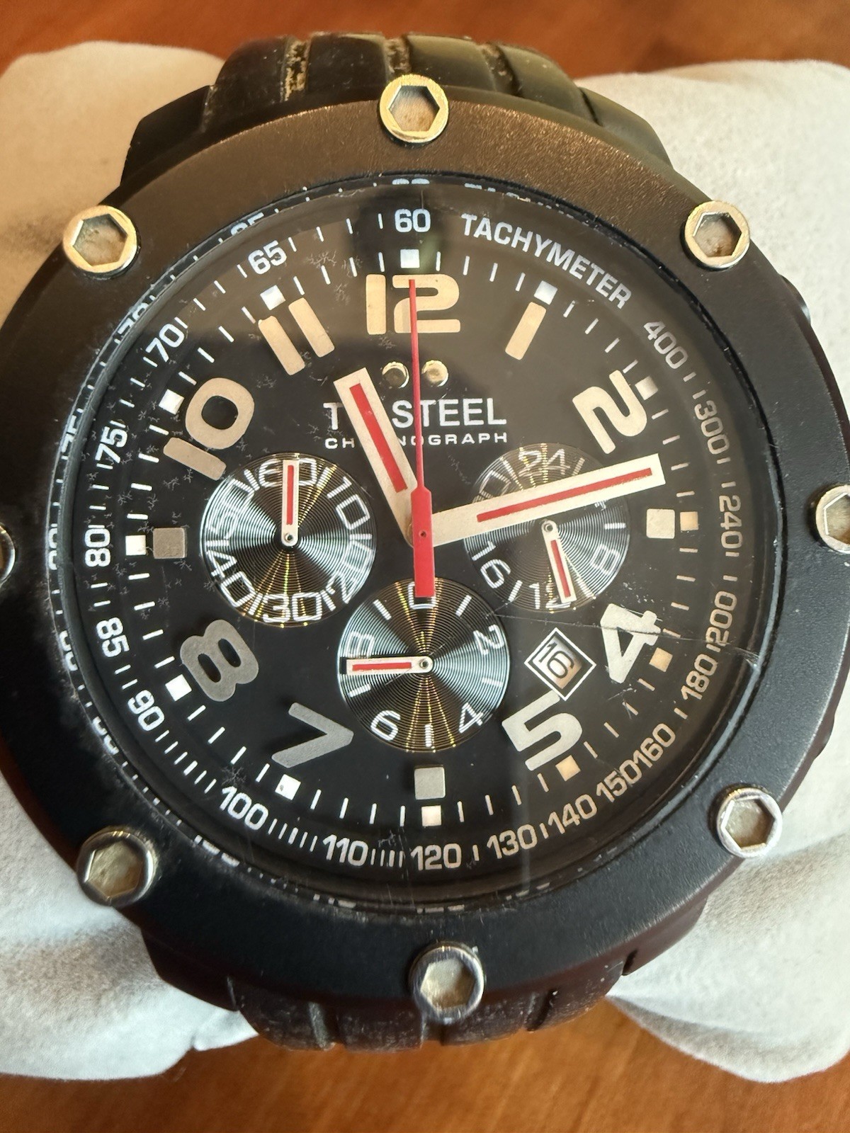TW Steel Chronograph Men’s Chronograph Tachymeter Date Quartz Black Dial