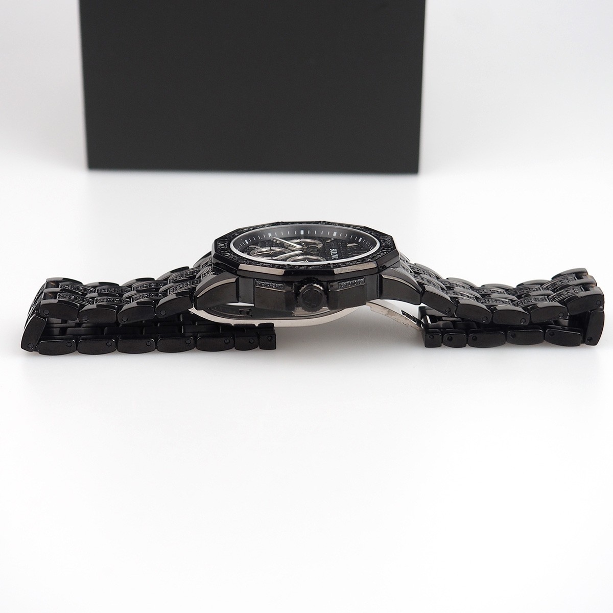 Bulova Octava Crystal 98C134 Black Stainless Steel Men’s Quartz Watch 41.5 mm