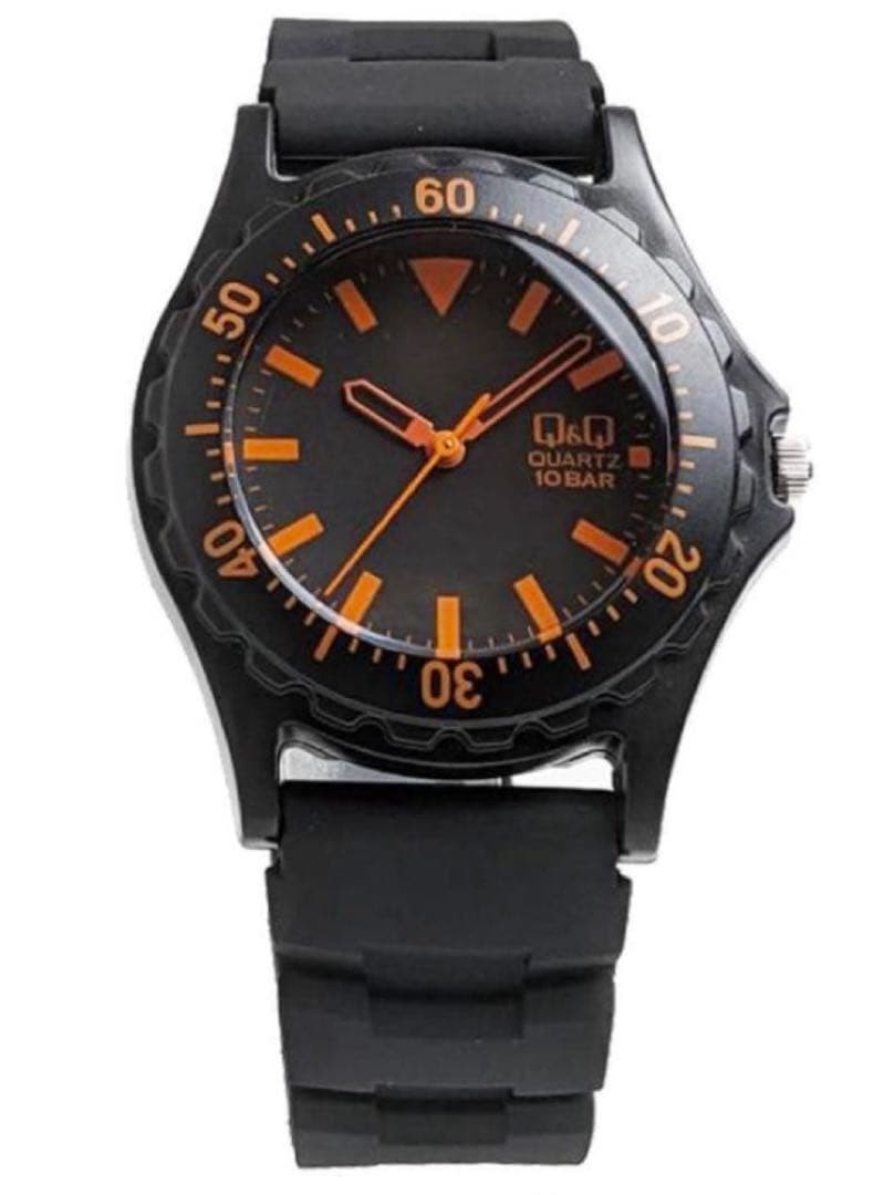 CITIZEN Q&Q Watch Black x Orange Wristwatch