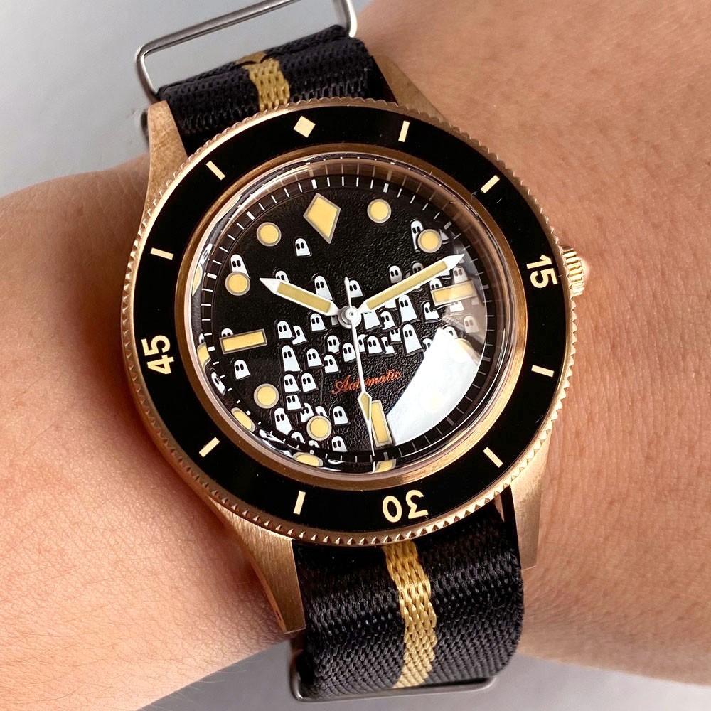 CUSN8 Solid Bronze Super Lume 40mm Miyota Automatic 200M Dive Men Watch Sapphire