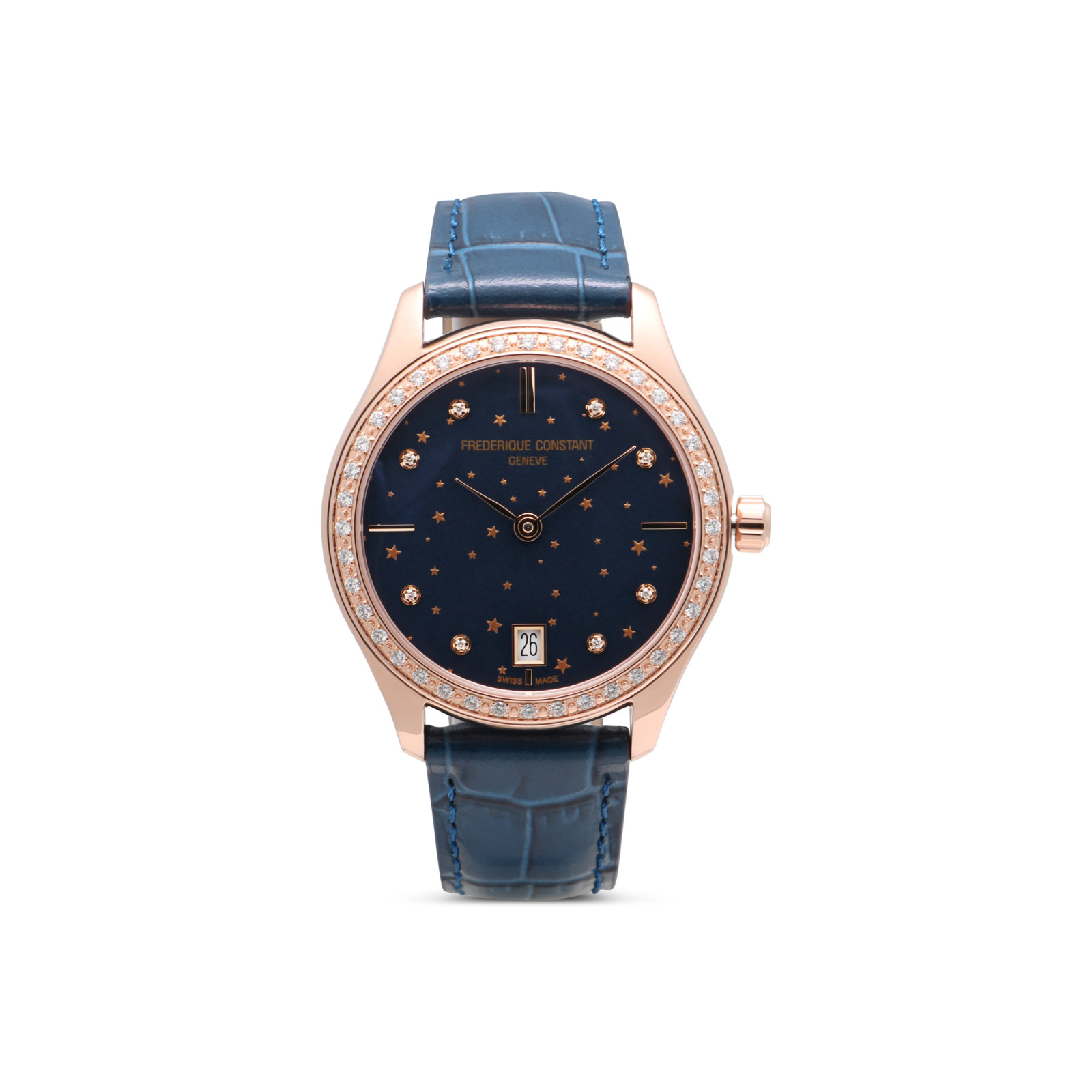 Frederique Constant Rose Gold PVD-Steel Case Blue Diamond Star Dial (Preowned)