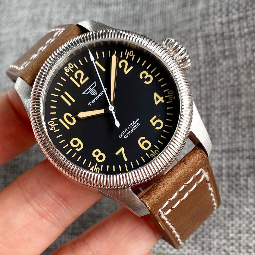 20ATM Diver 39mm Japan NH35A PT5000 Automatic Movement Men Watch Big Crown Lume