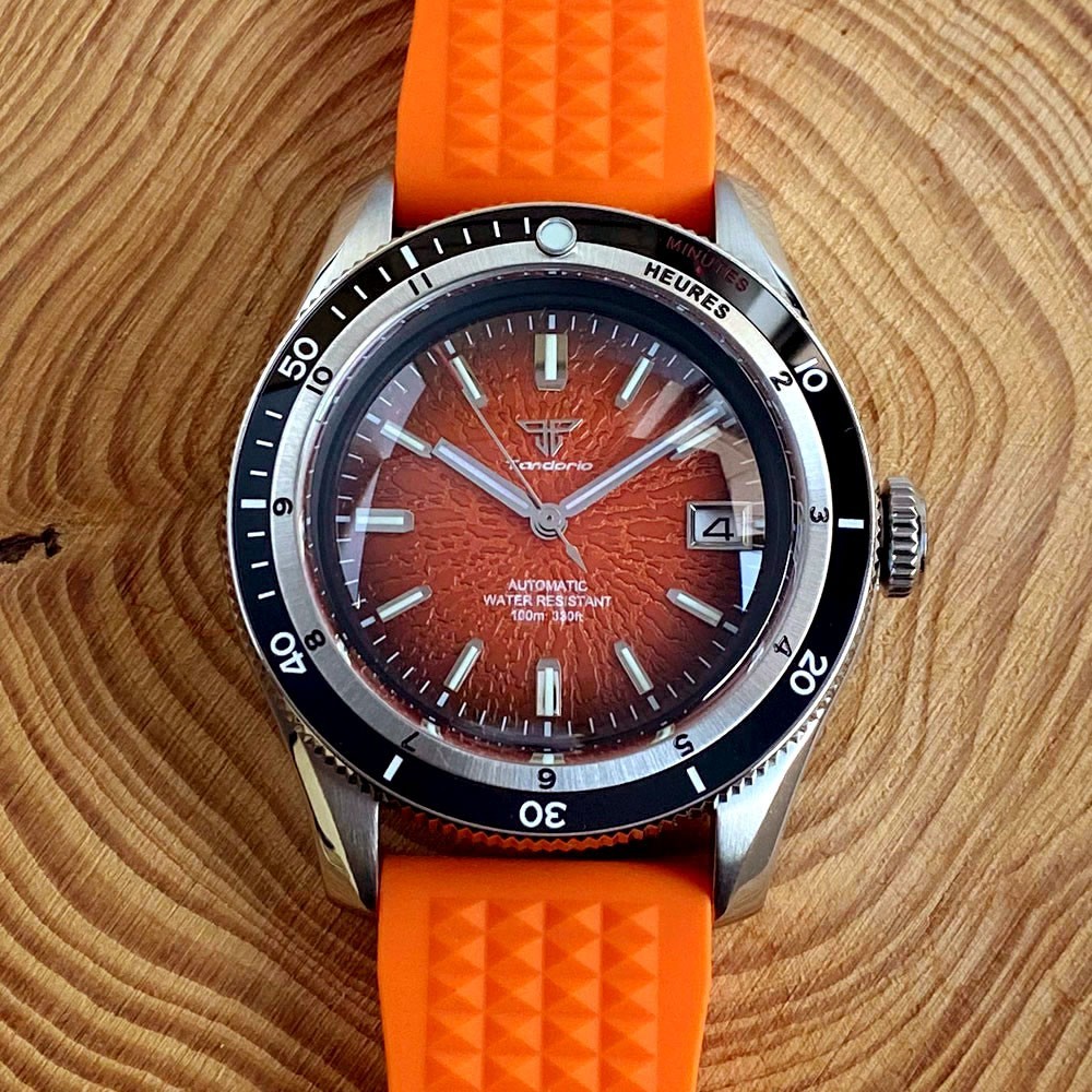 20ATM Tandorio New 40mm Domed Sapphire Automatic Date NH35 PT5000 Men Watch Lume