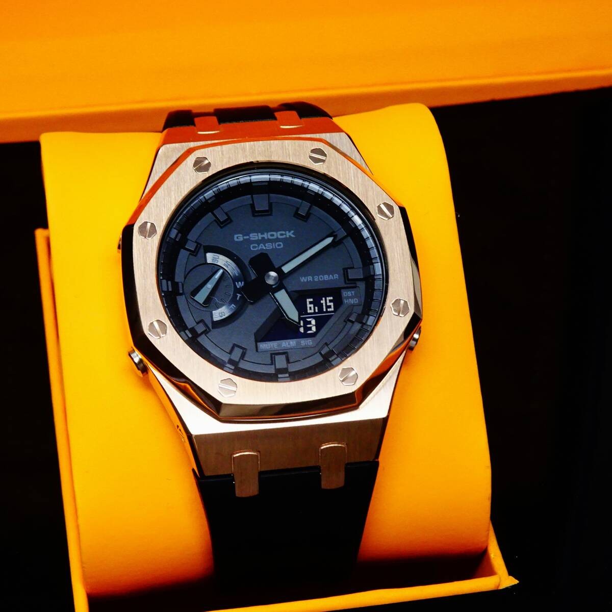 〓New〓mod Casioak〓G-Shock custom watch〓Regular GA2100 with main body〓Stainless