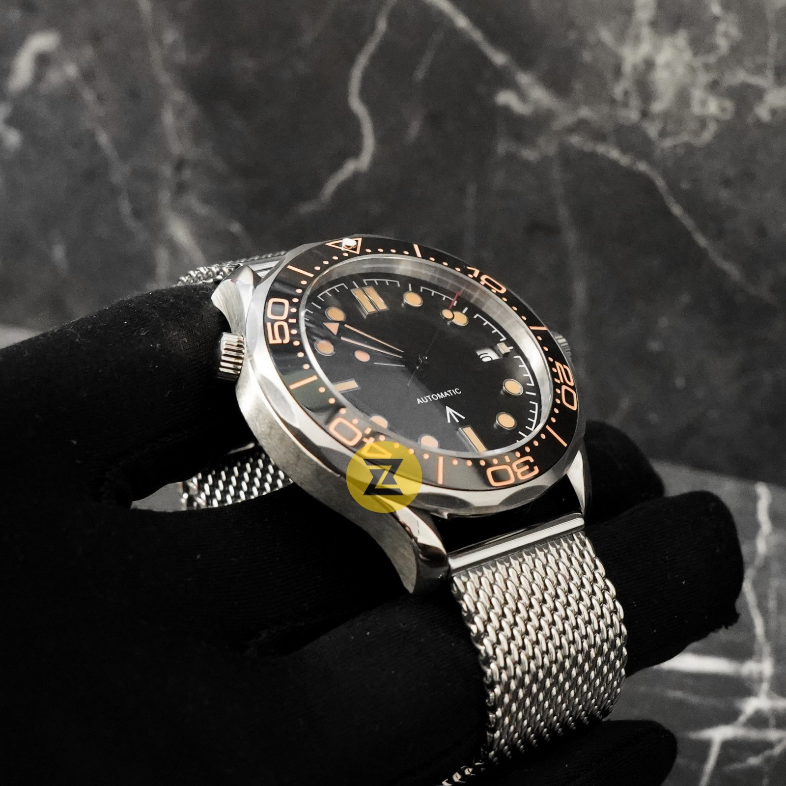 Custom Made 41mm Black Vintage SMP 300 Diver Style Watch w/ NH35 Automatic