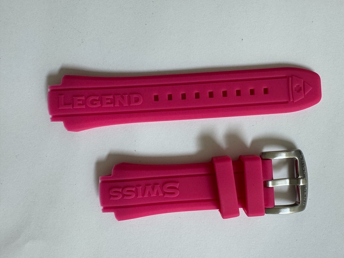 Ladies Swiss Legend Neptune Silicone/Rubber Pink band strap