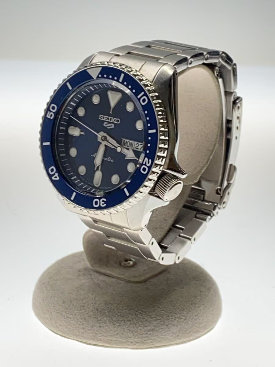 SEIKO Automatic Wristwatch Analog Stainless NVY SLV SBSA001