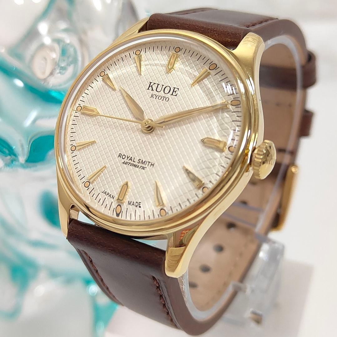 KUOE Kyoto Royal Smith 90-006 Automatic Watch Ivory Waffle Dial MIYOTA Japan Mad