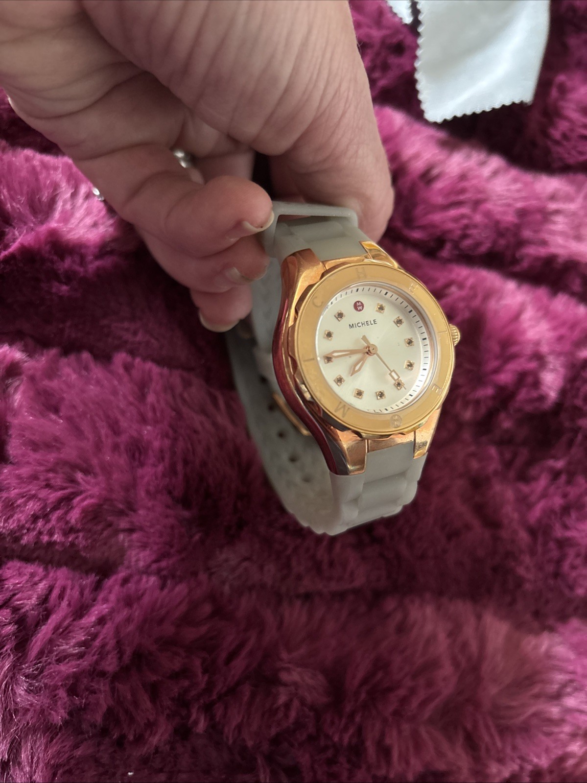 Michele Tahitian Rose Gold Watch – MWW12P000010 – New Battery