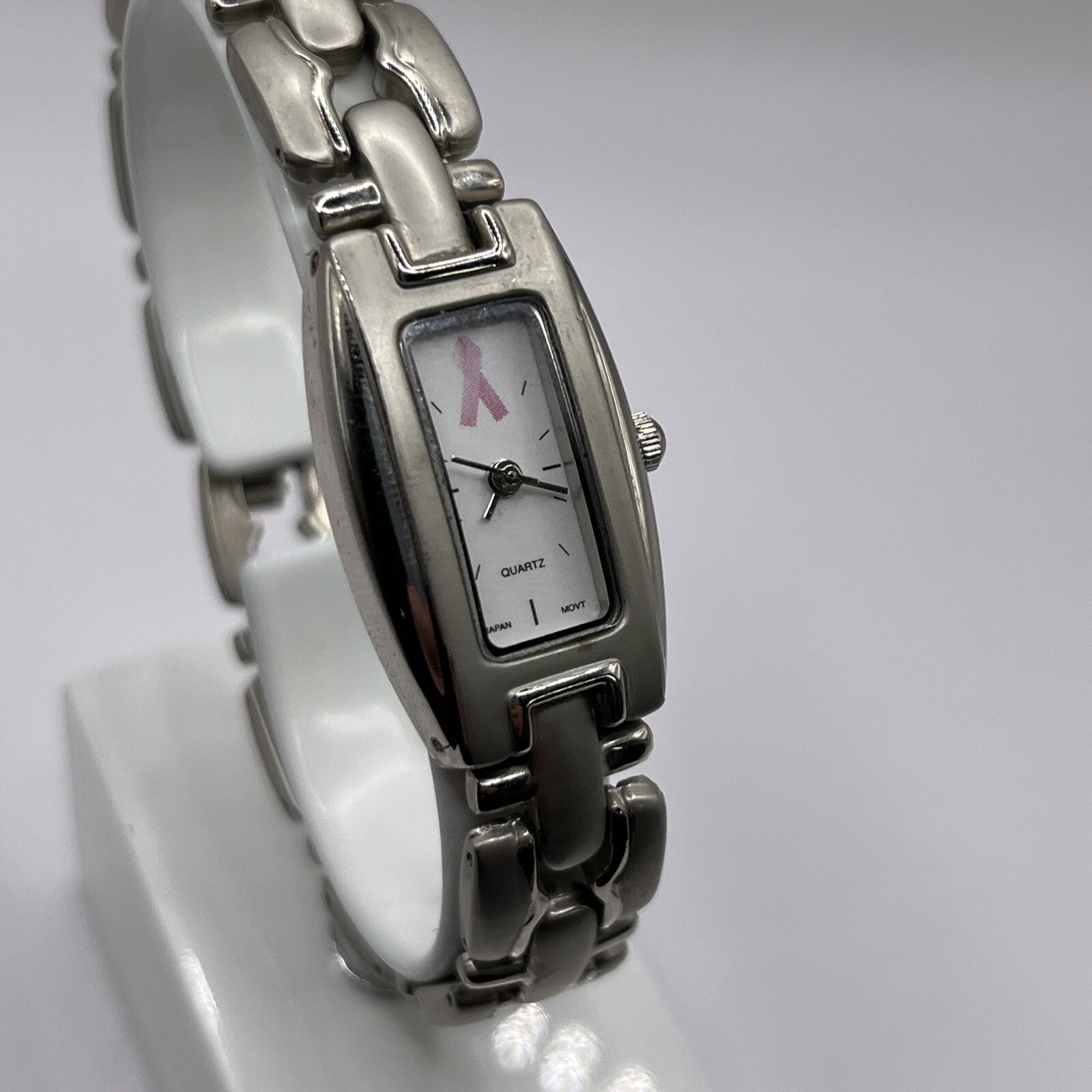 Pink Ribbon Breast Cancer Awareness Silver Quartz Women’s Watch- New Battery